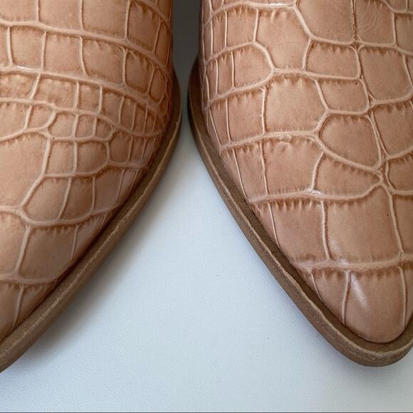 Louise Et Cie Vada Demure Tan/Pink/Nude Suede Leather Ankle Boots size 8.5 - Picture 5 of 12